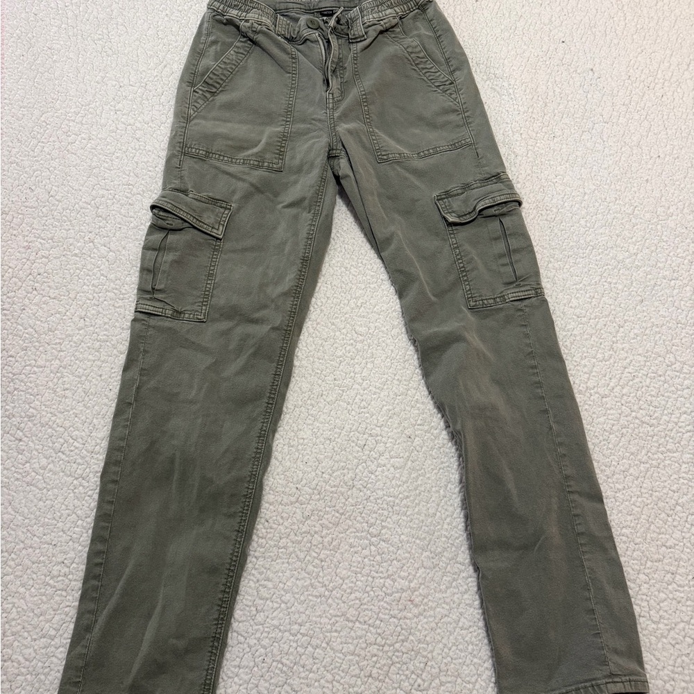 American Eagle Outfitters Olive Green Straight-Leg Cargo Pants